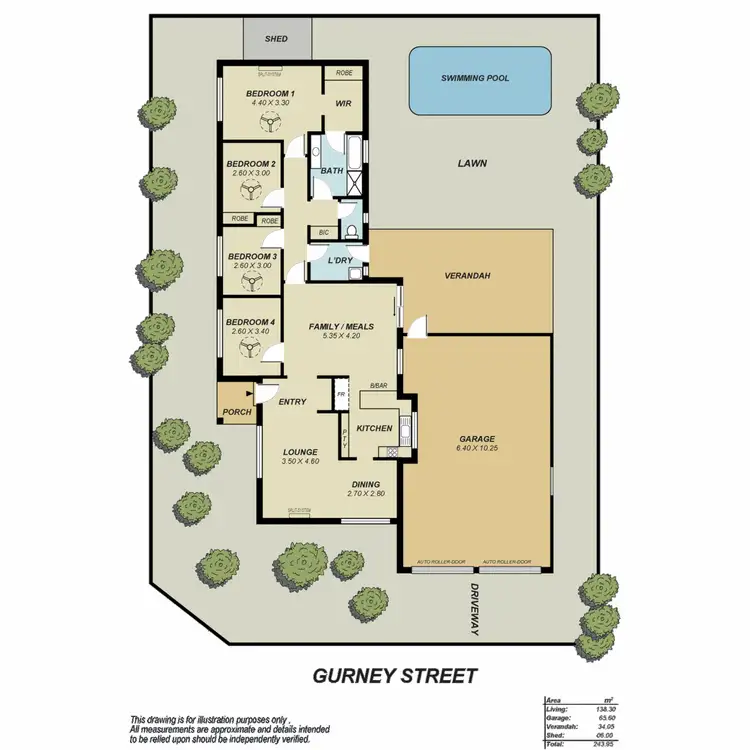 Floorplan of Homely house listing, 8 Gurney Street, Parafield Gardens SA 5107