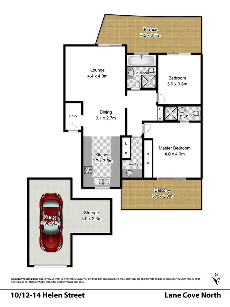 Floorplan of Homely unit listing, 10/12-14 Helen Street, Lane Cove NSW 2066
