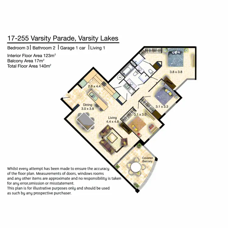 Floorplan of Homely unit listing, 17/255 Varsity Parade, Varsity Lakes QLD 4227