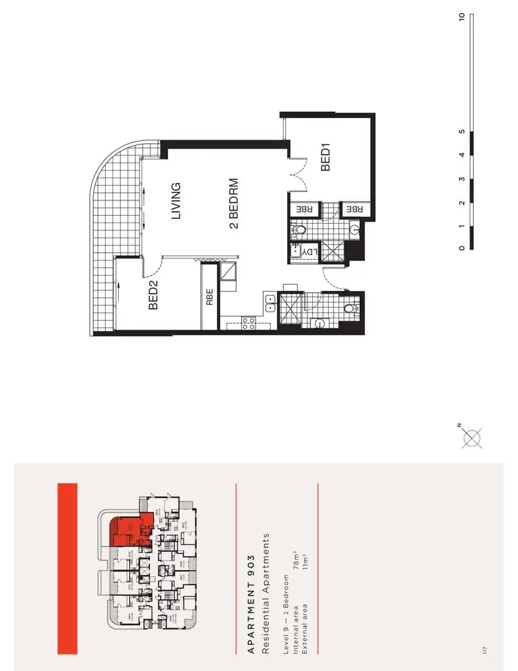 Floorplan of Homely apartment listing, A903/20 Levey Street, Wolli Creek NSW 2205