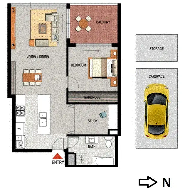 Floorplan of Homely apartment listing, 169/38 Shoreline Drive, Rhodes NSW 2138