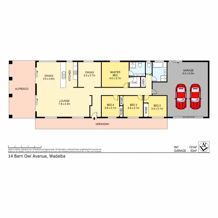 Floorplan of Homely house listing, 14 Barn Owl Avenue, Wadalba NSW 2259