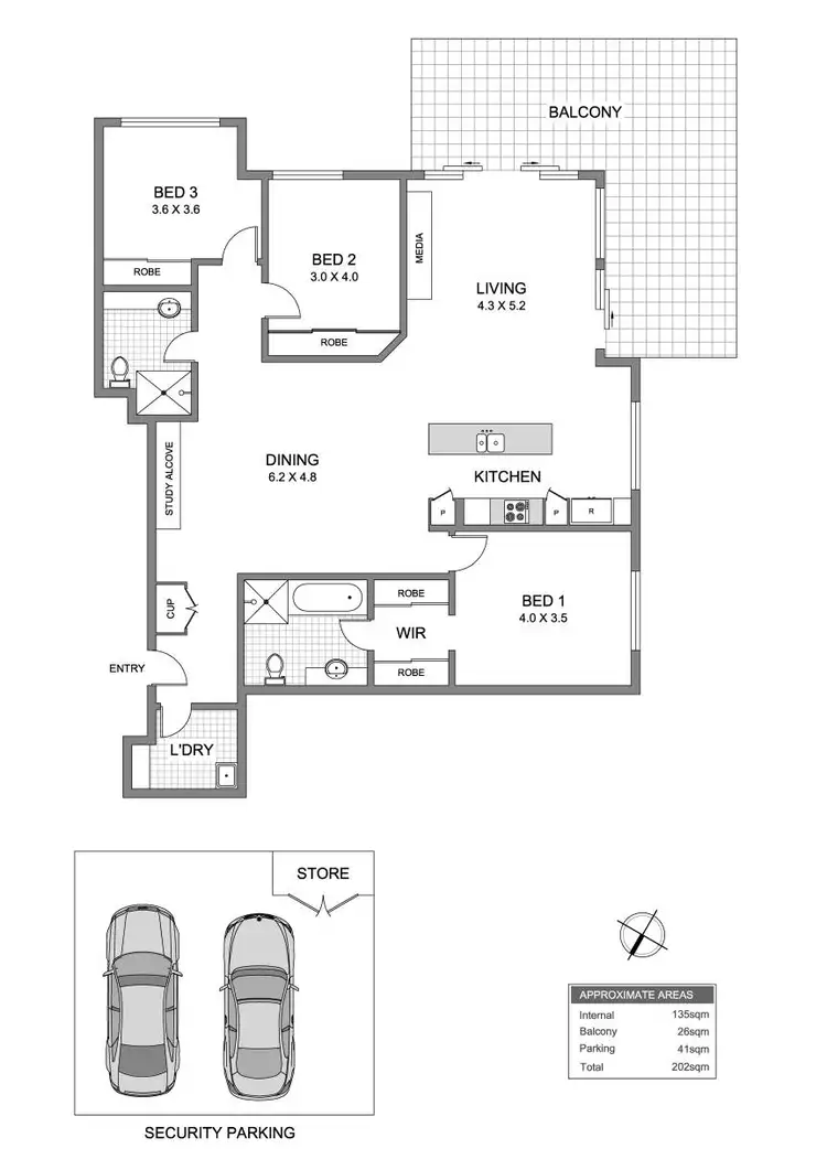 Floorplan of Homely apartment listing, 407/1 Orchards Avenue, Breakfast Point NSW 2137