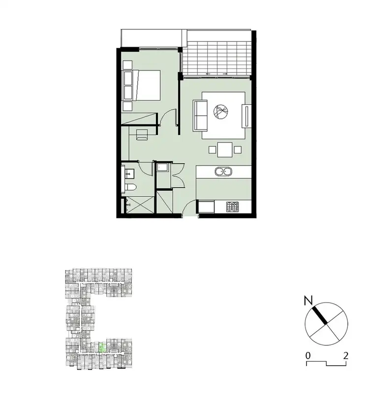 Floorplan of Homely apartment listing, E5101/16-18 Constitution Rd, Meadowbank NSW 2114