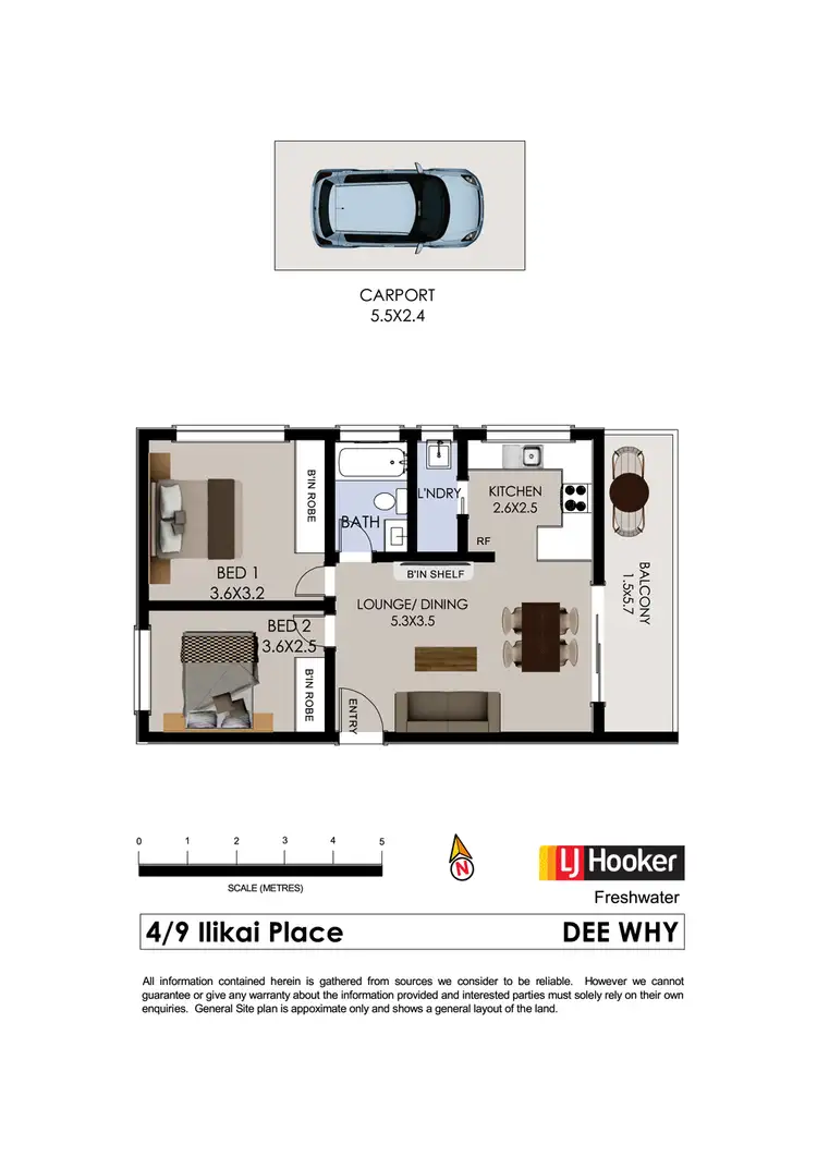 Floorplan of Homely unit listing, 4/9 Ilikai Place, Dee Why NSW 2099