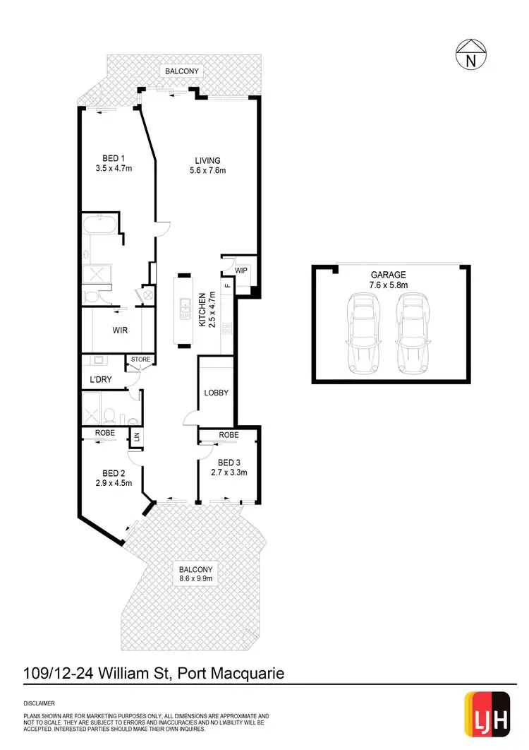 Floorplan of Homely unit listing, 109/12-24 William Street, Port Macquarie NSW 2444