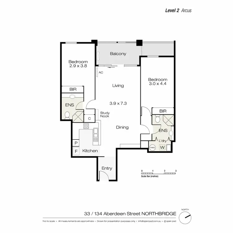 Floorplan of Homely apartment listing, 33/134 Aberdeen Street, Northbridge WA 6003