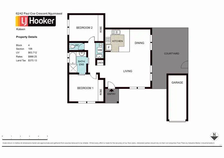 Floorplan of Homely townhouse listing, 62/42 Paul Coe Crescent, Ngunnawal ACT 2913