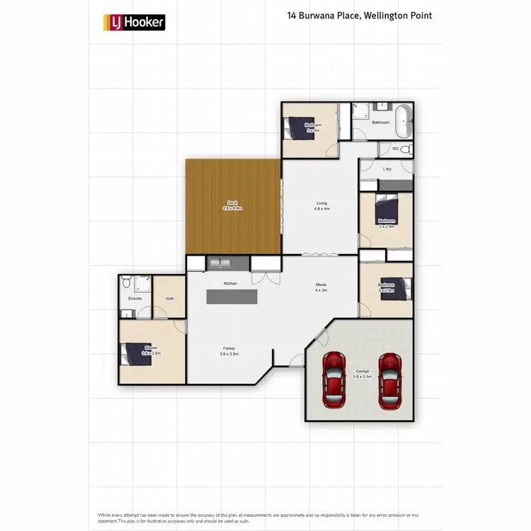 Floorplan of Homely house listing, 14 Burwana Place, Wellington Point QLD 4160