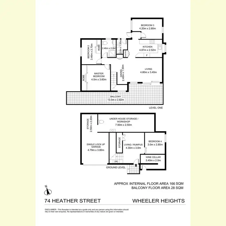 Floorplan of Homely house listing, 74 Heather Street, Wheeler Heights NSW 2097