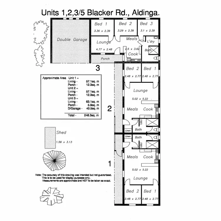 Floorplan of Homely unit listing, Units 1-3, Blacker Road, Aldinga Beach SA 5173