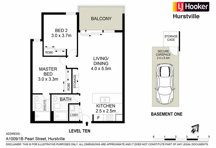Floorplan of Homely unit listing, Unit A1009/1B Pearl Street, Hurstville NSW 2220