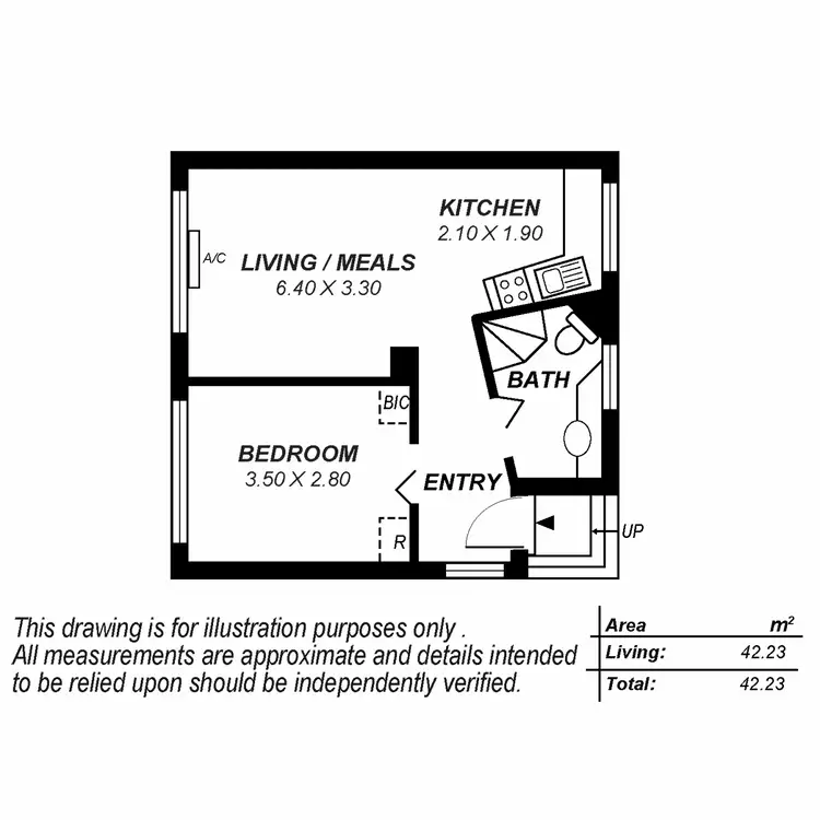 Floorplan of Homely unit listing, 1/6 Dunbar Avenue, Lower Mitcham SA 5062