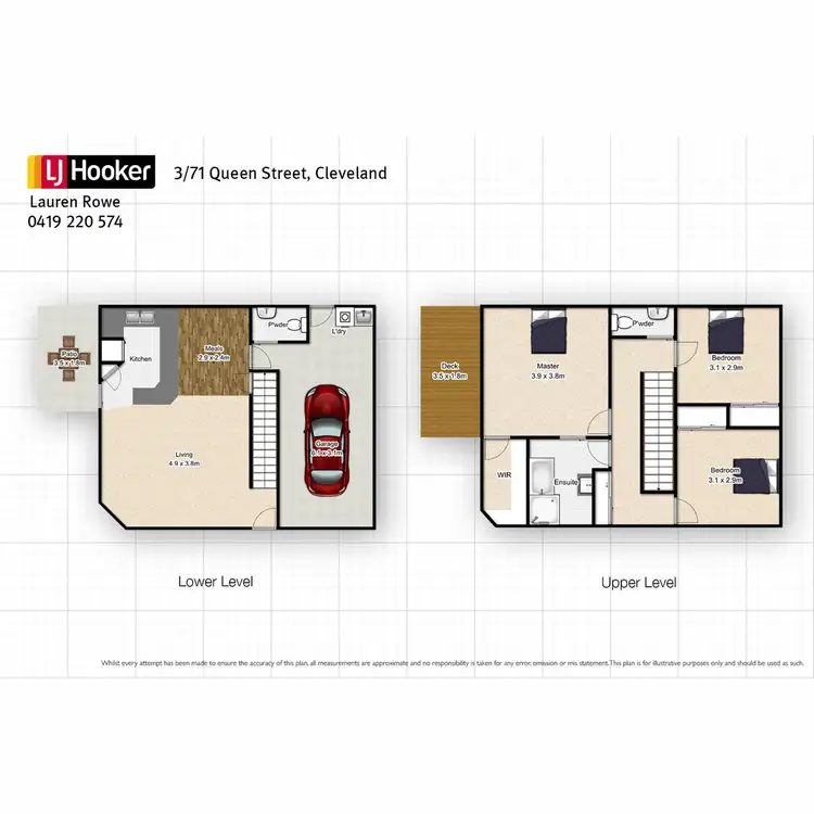 Floorplan of Homely townhouse listing, 3/71 Queen Street, Cleveland QLD 4163