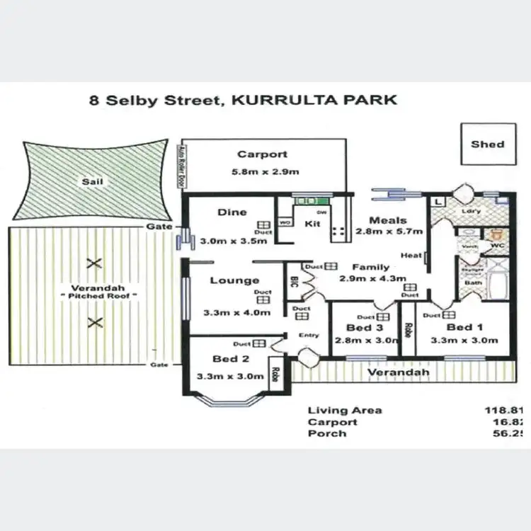 Floorplan of Homely house listing, 1/8 Selby Street, Kurralta Park SA 5037