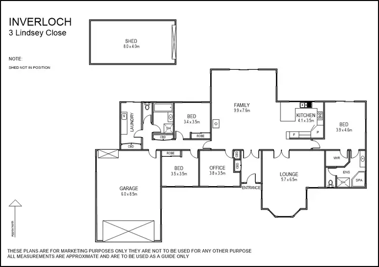 Floorplan of Homely house listing, 3 Lindsey Close, Inverloch VIC 3996