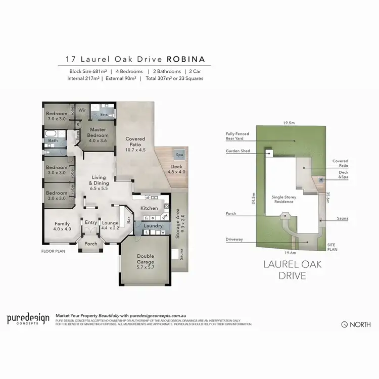 Floorplan of Homely house listing, 17 Laurel Oak Drive, Robina QLD 4226