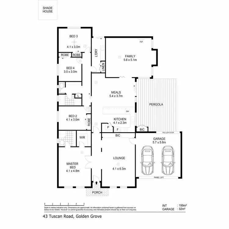 Floorplan of Homely house listing, 43 Tuscan Road, Golden Grove SA 5125