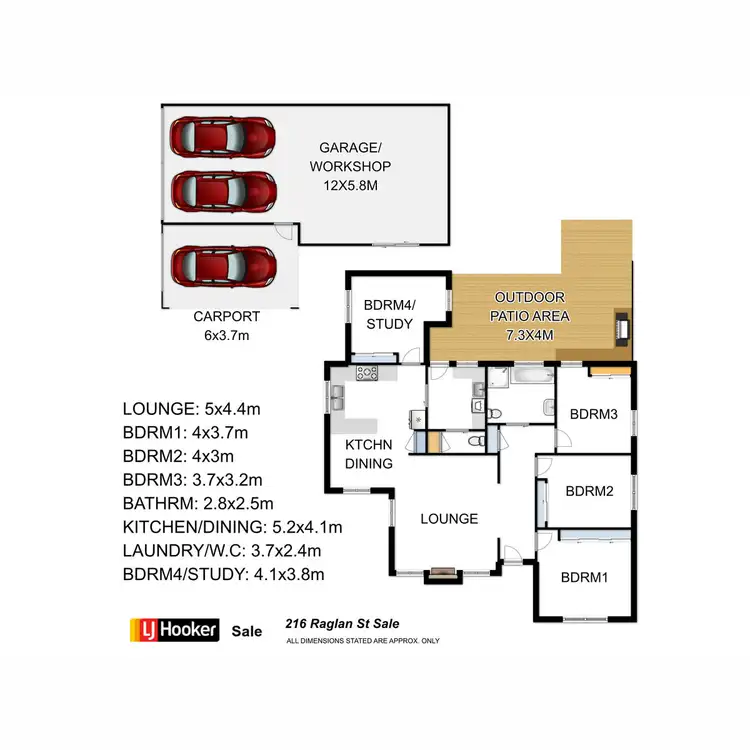 Floorplan of Homely house listing, 216 Raglan Street, Sale VIC 3850