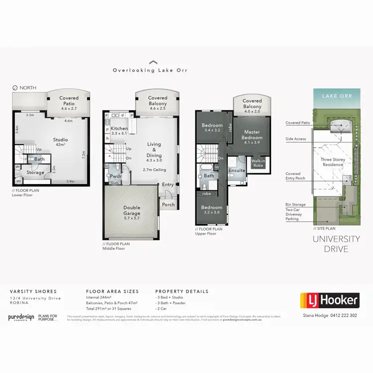 Floorplan of Homely townhouse listing, 13/4 University Drive, Robina QLD 4226