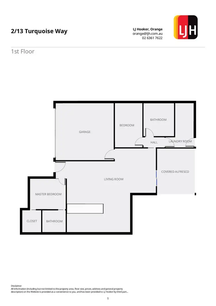 Floorplan of Homely townhouse listing, 2/13 Turquoise Way, Orange NSW 2800