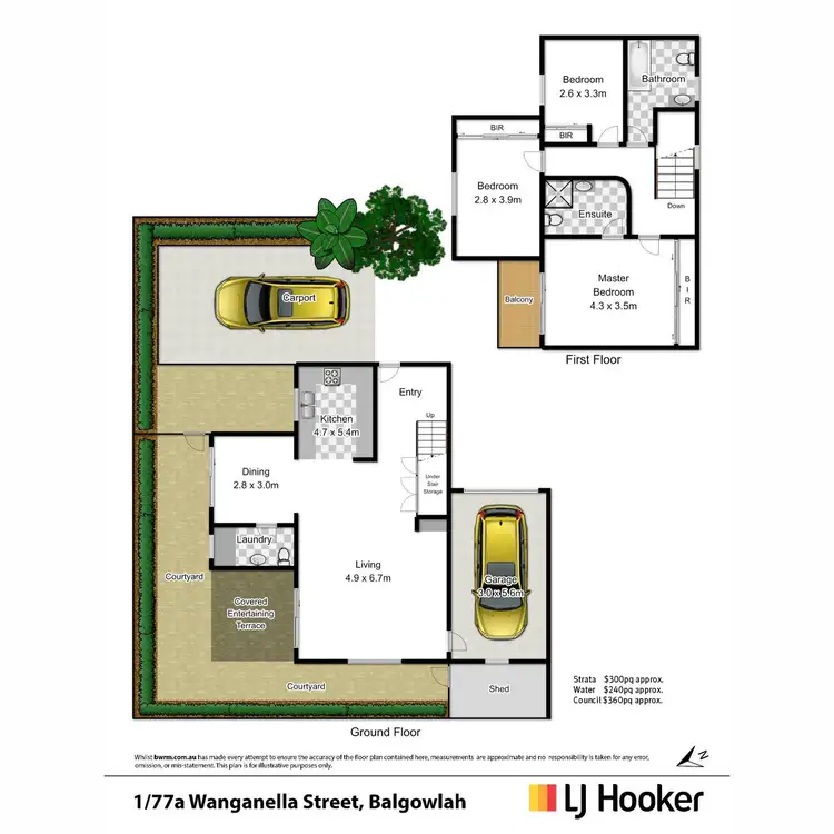 Floorplan of Homely townhouse listing, 1/77a Wanganella Street, Balgowlah NSW 2093