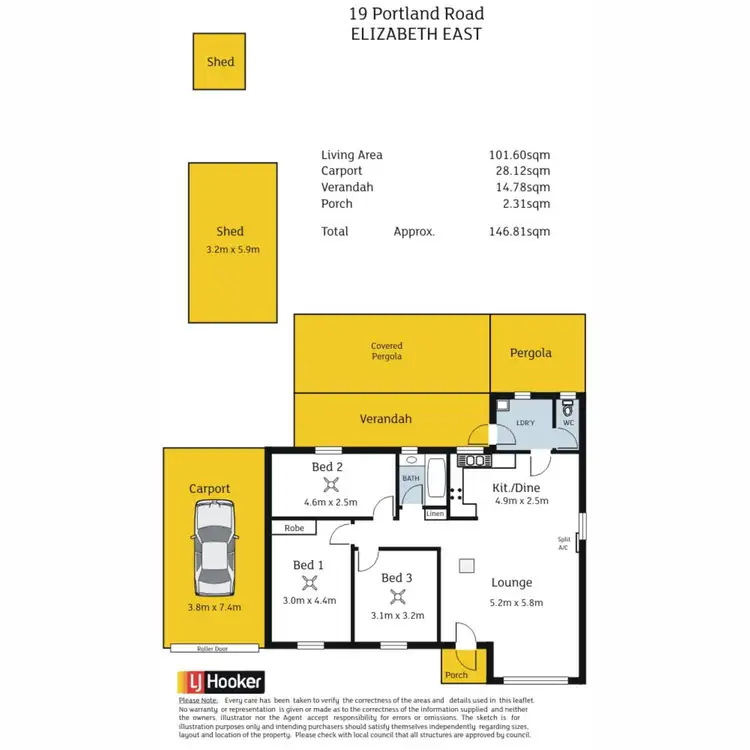 Floorplan of Homely house listing, 19 Portland Road, Elizabeth East SA 5112