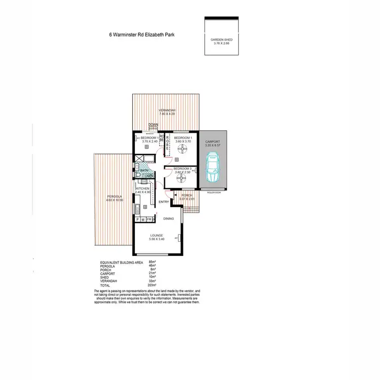 Floorplan of Homely house listing, 6 Warminster Road, Elizabeth Park SA 5113