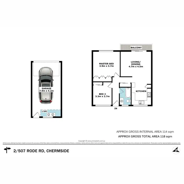 Floorplan of Homely unit listing, 2/507 Rode Road, Chermside QLD 4032
