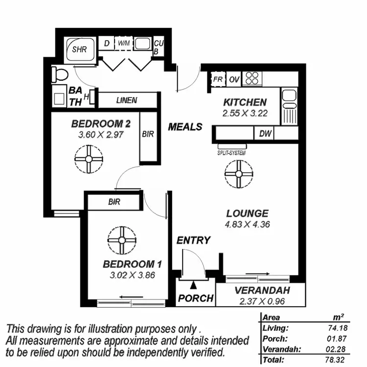 Floorplan of Homely apartment listing, 101/50-58 Seventh Street, Bowden SA 5007
