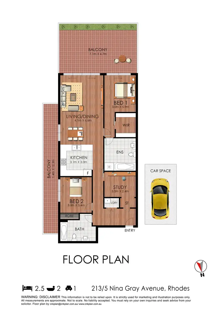 Floorplan of Homely unit listing, 213/5 Nina Gray Avenue, Rhodes NSW 2138