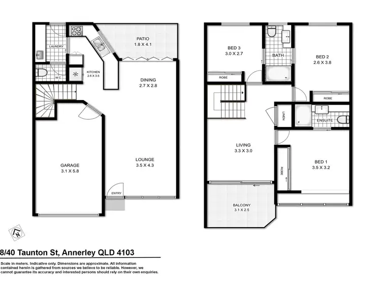 Floorplan of Homely townhouse listing, 8/40 Taunton Street, Annerley QLD 4103