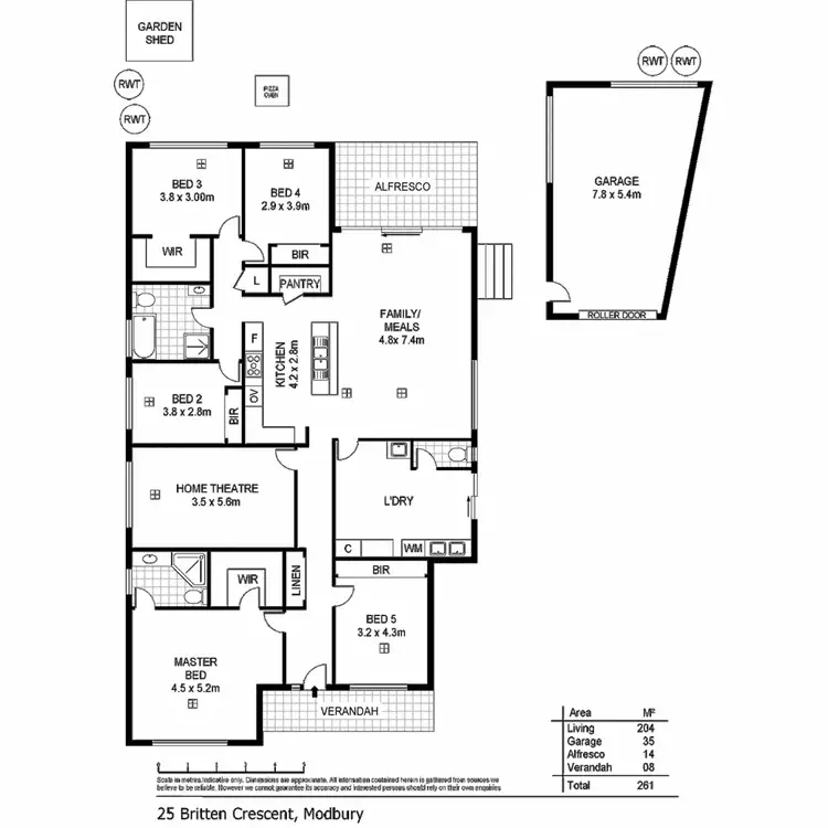 Floorplan of Homely house listing, 25 Britten Crescent, Modbury SA 5092