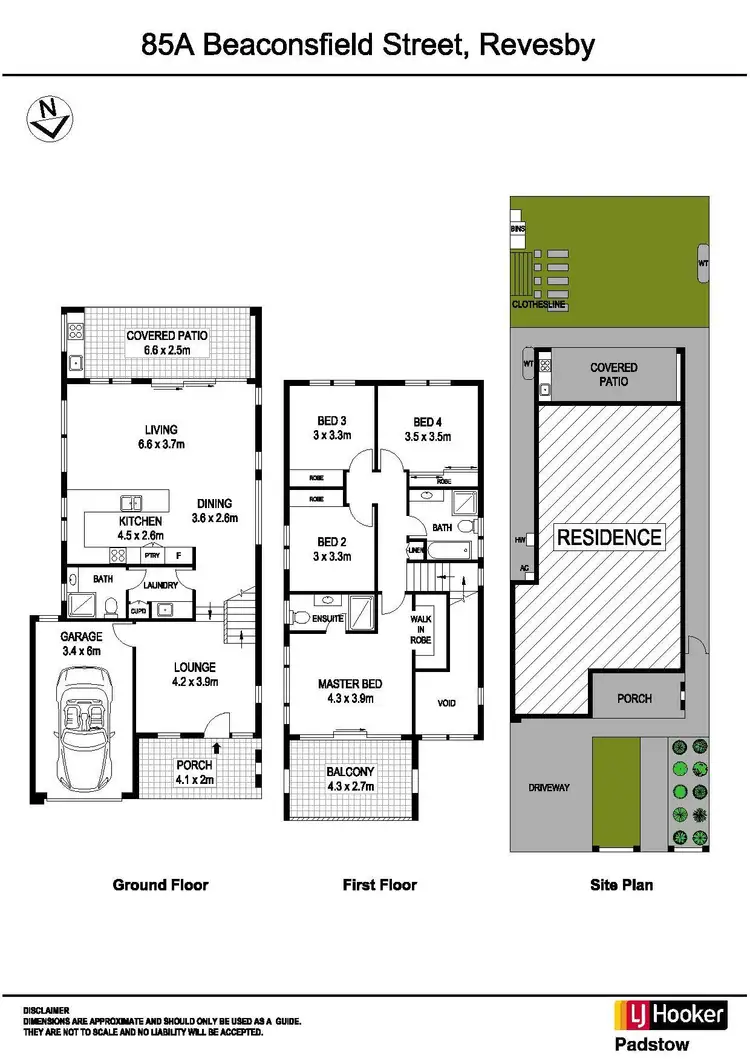 Floorplan of Homely semi-detached listing, 85 Beaconsfield Street, Revesby NSW 2212