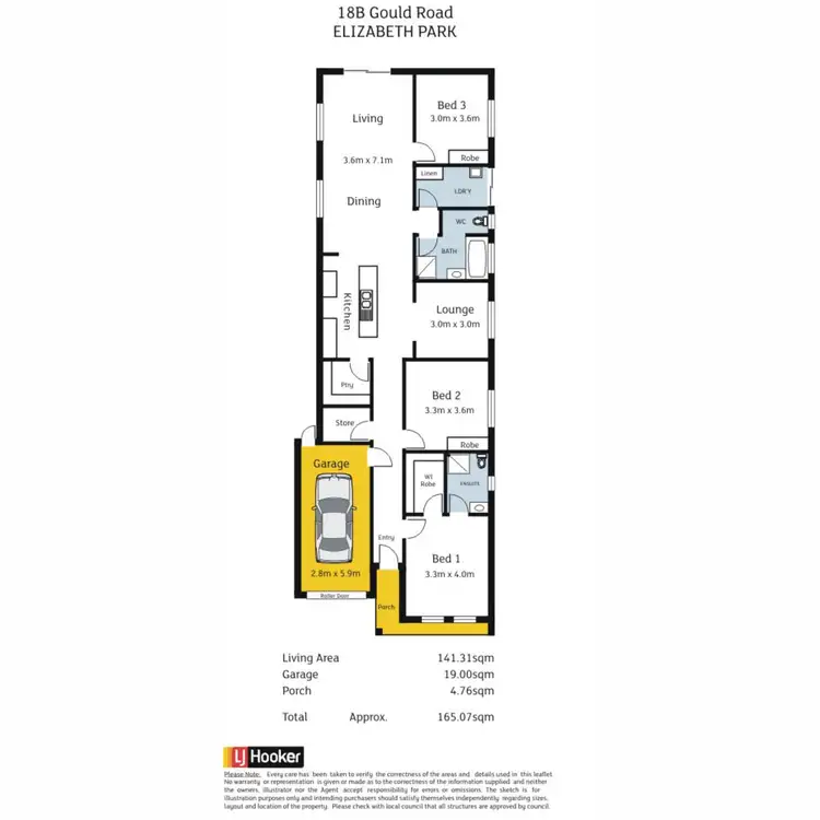 Floorplan of Homely house listing, 18b Gould Road, Elizabeth Park SA 5113