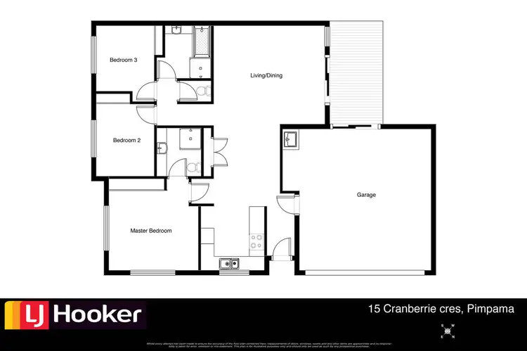 Floorplan of Homely semi-detached listing, 15 Cranberrie Crescent, Pimpama QLD 4209