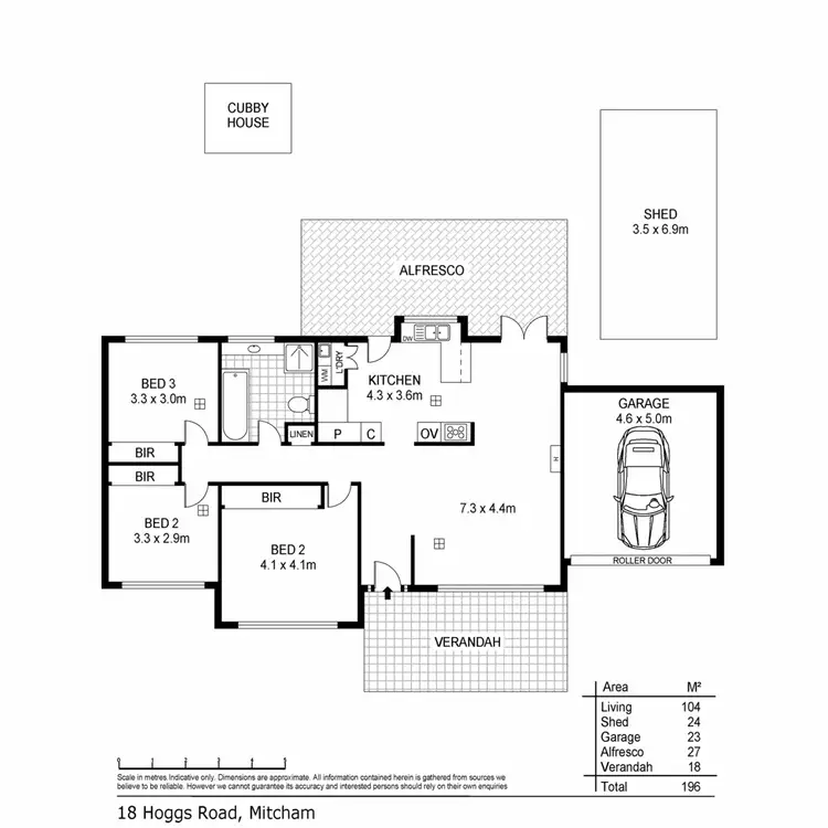 Floorplan of Homely house listing, 18 Hoggs Road, Mitcham SA 5062