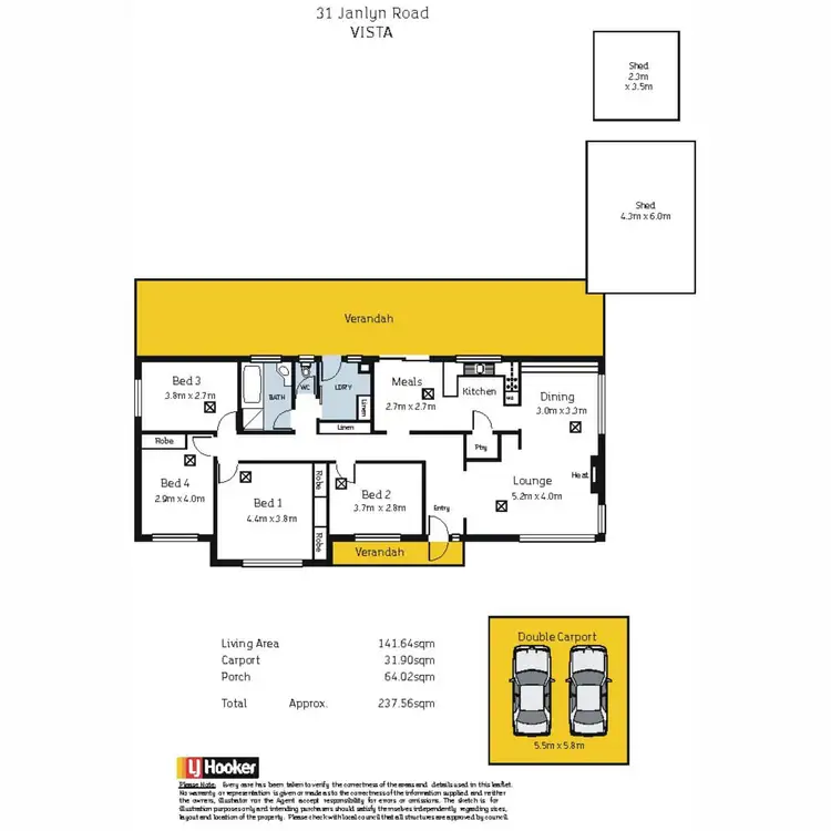 Floorplan of Homely house listing, 31 Janlyn Road, Vista SA 5091