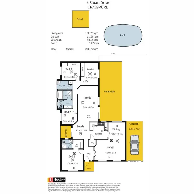 Floorplan of Homely house listing, 4 Stuart Drive, Craigmore SA 5114