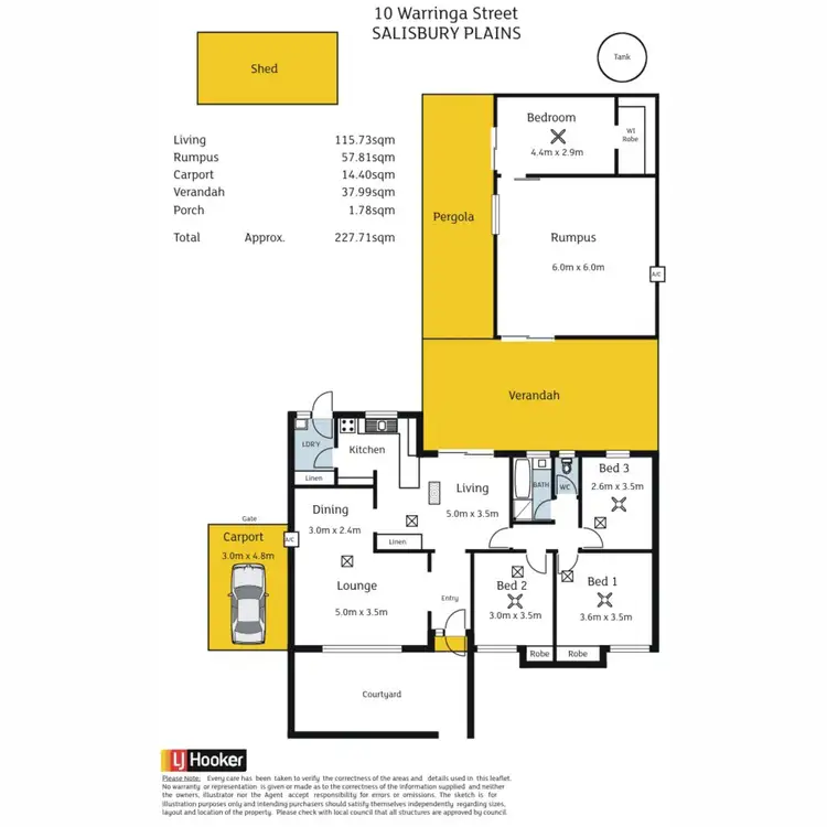 Floorplan of Homely house listing, 10 Warringa Street, Salisbury Plain SA 5109