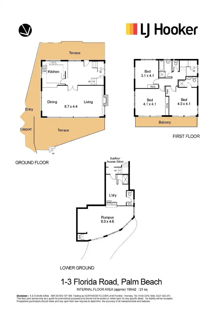 Floorplan of Homely house listing, 1-3 Florida Road, Palm Beach NSW 2108