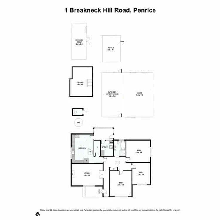 Floorplan of Homely house listing, 1 Breakneck Hill Road, Penrice SA 5353