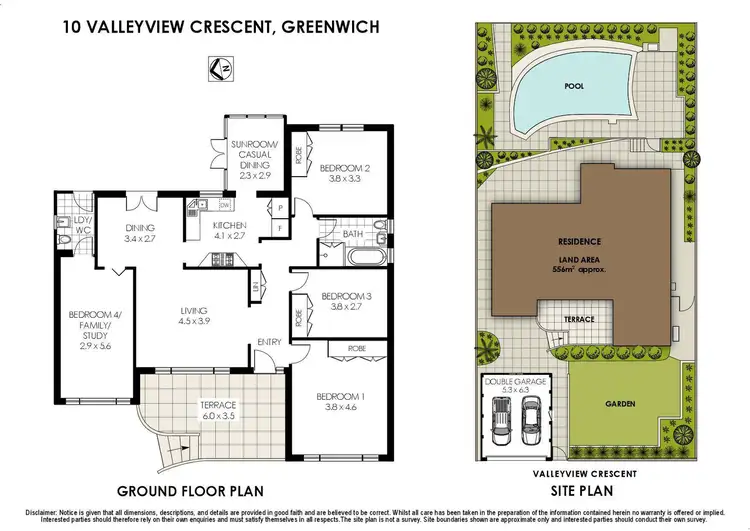 Floorplan of Homely house listing, 10 Valleyview Crescent, Greenwich NSW 2065