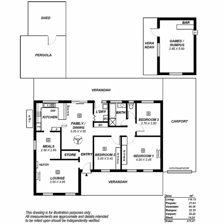 Floorplan of Homely house listing, 13 Duffield Drive, Pooraka SA 5095