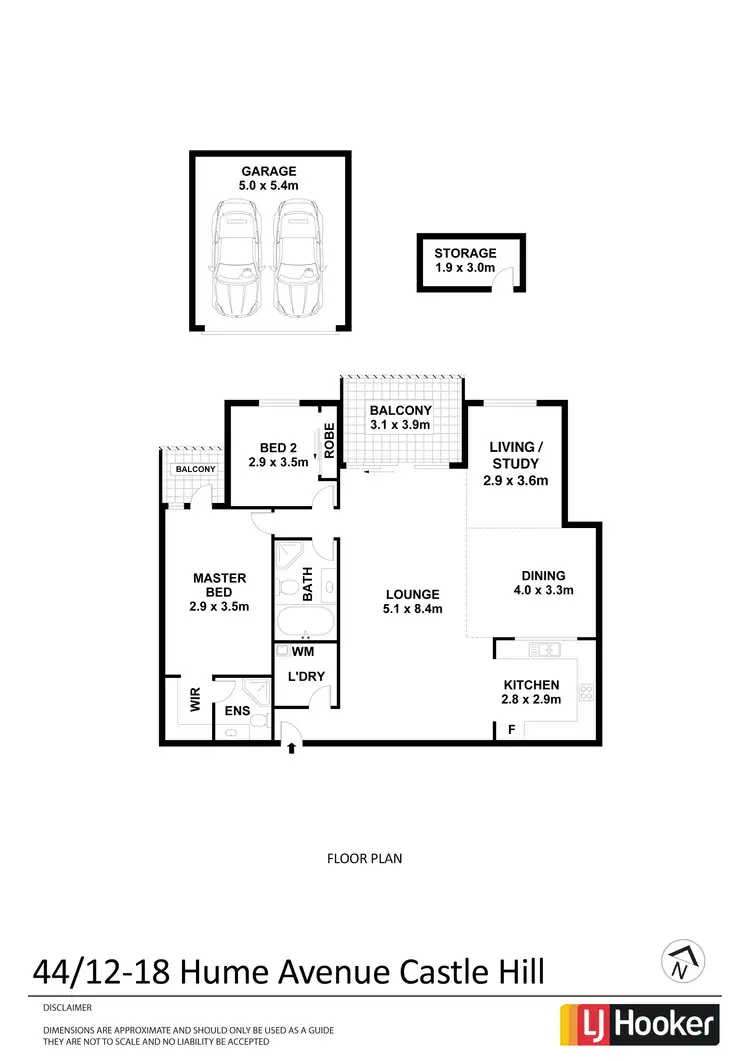 Floorplan of Homely unit listing, 44/12-18 Hume Avenue, Castle Hill NSW 2154