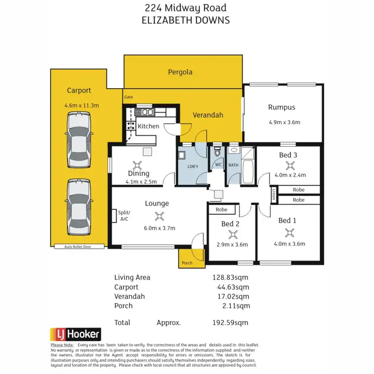 Floorplan of Homely house listing, 224 Midway Road, Elizabeth Downs SA 5113