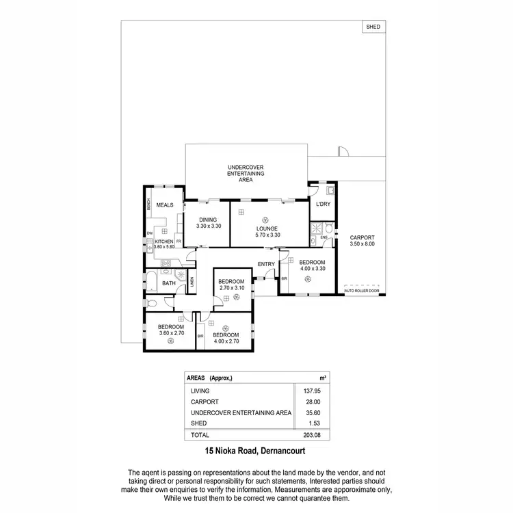 Floorplan of Homely house listing, 15 Nioka Road, Dernancourt SA 5075