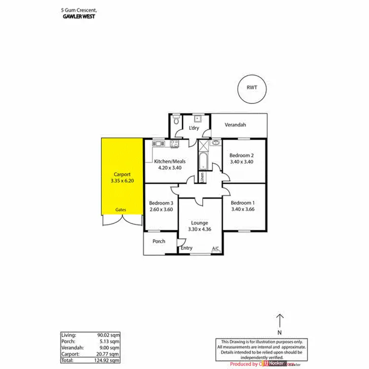 Floorplan of Homely house listing, 5 Gum Crescent, Gawler West SA 5118