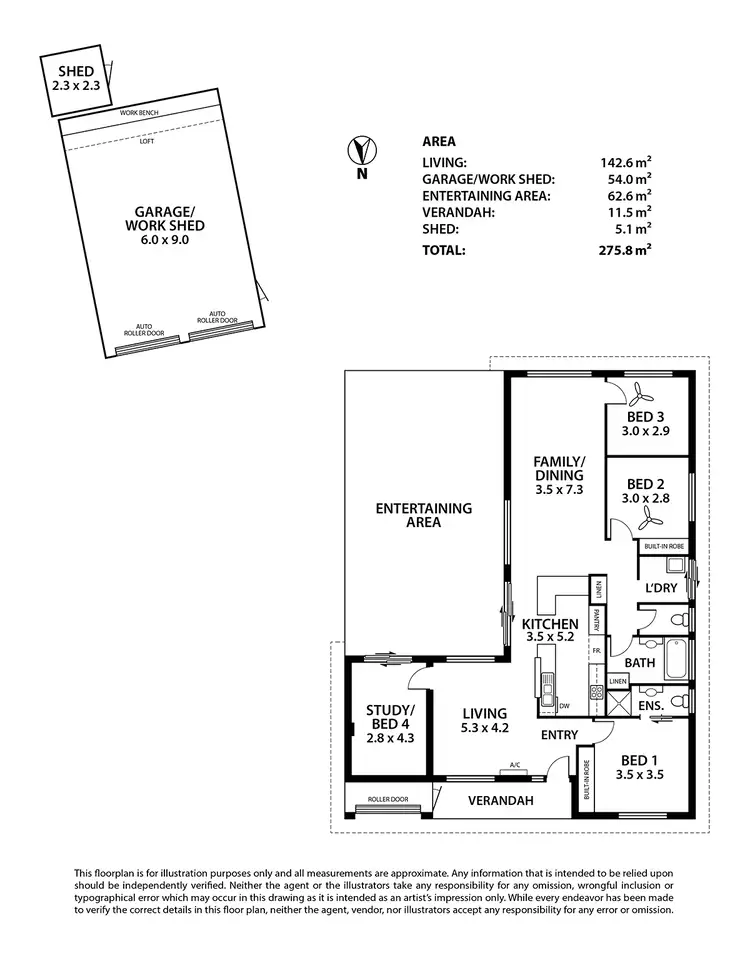 Floorplan of Homely house listing, 4 Francis Court, Littlehampton SA 5250