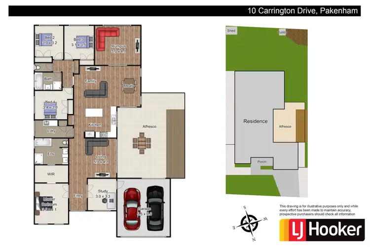 Floorplan of Homely house listing, 10 Carrington Drive, Pakenham VIC 3810